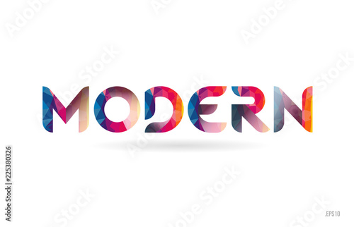 modern colored rainbow word text suitable for logo design