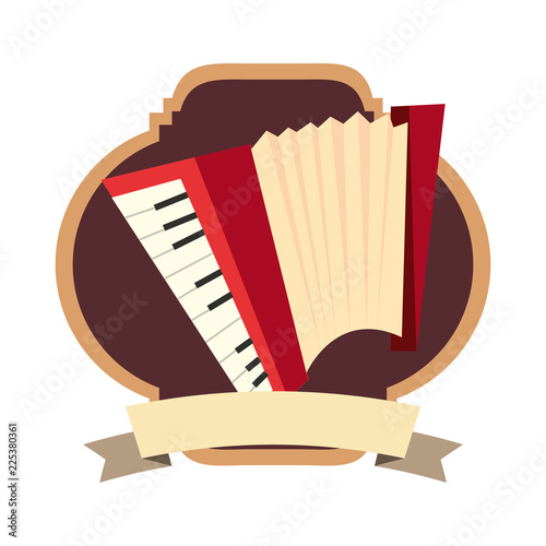 accordion wind musical instrument classic label