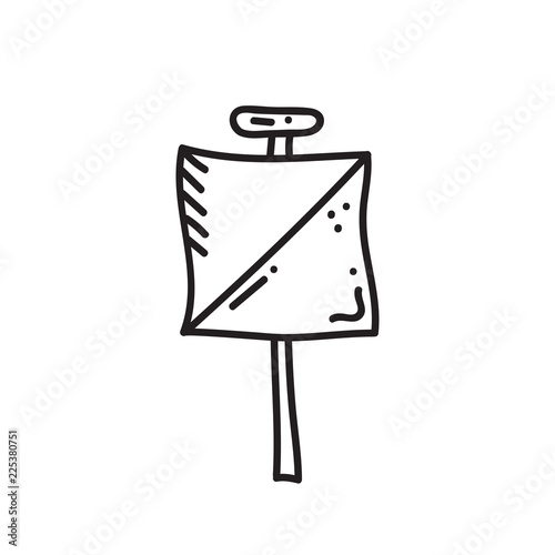 orienteering control point. Vector illustration
