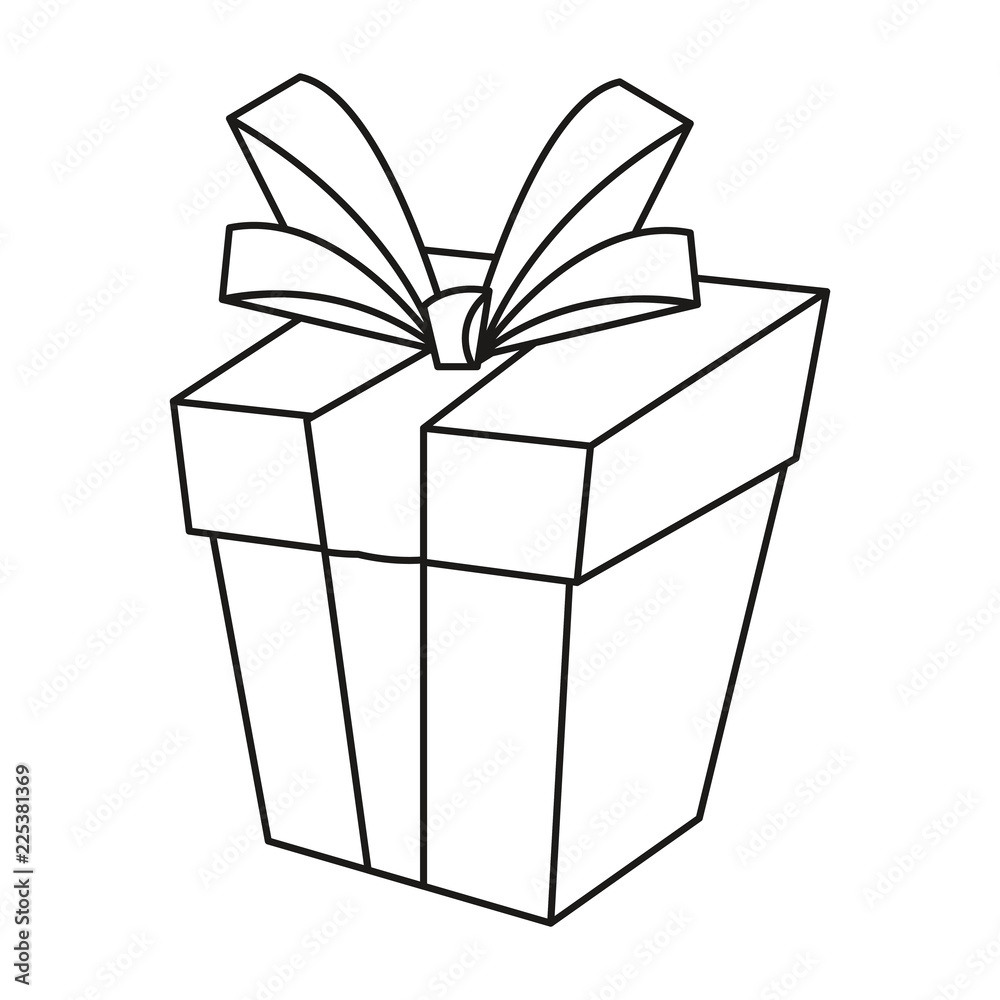 outline gift box surprise birthday outline gift box surprise birthday