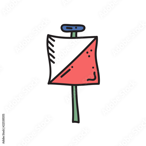 orienteering control point. Vector illustration