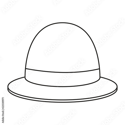 outline hat bowler style