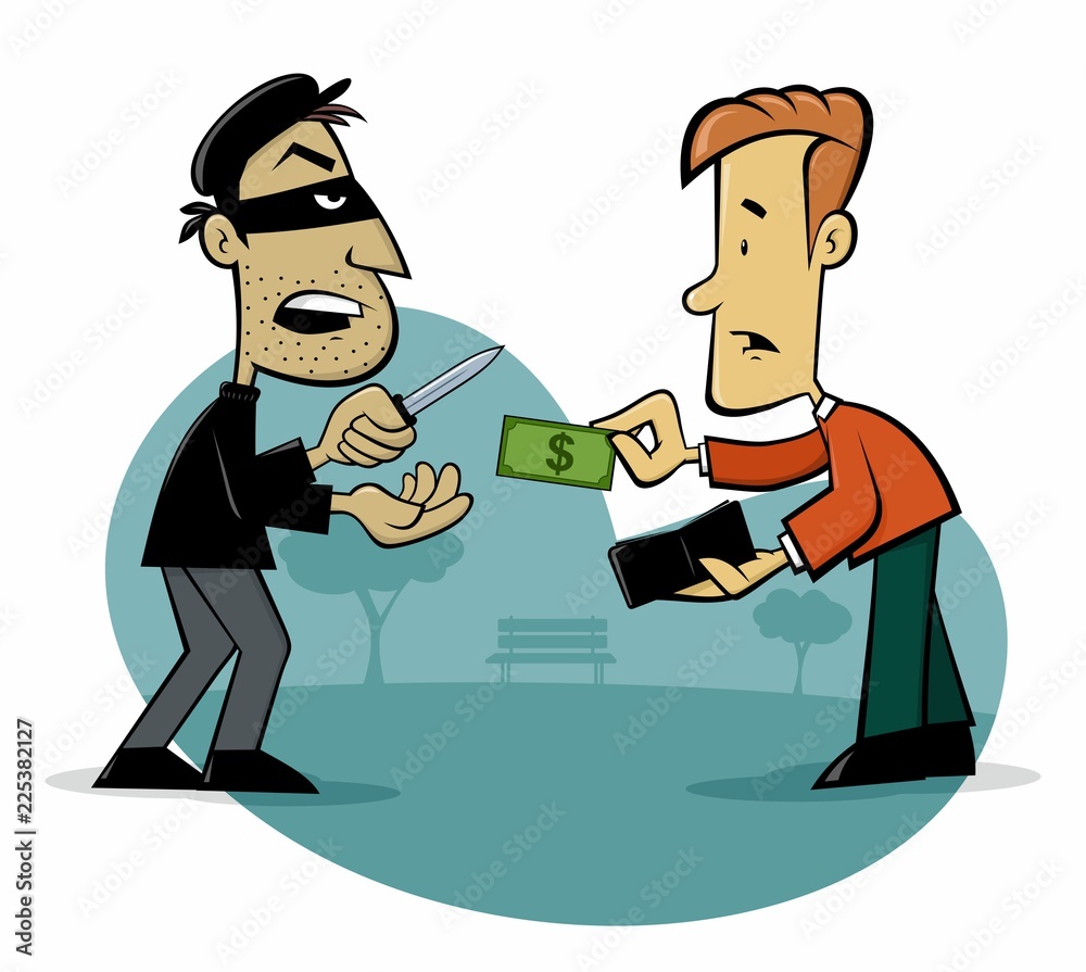 Robbery cartoon Robbery cartoon