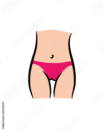 sexy about figure of a girl in panties. sketch