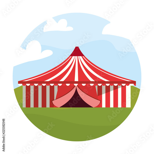 circus big tent in the field carnival festival