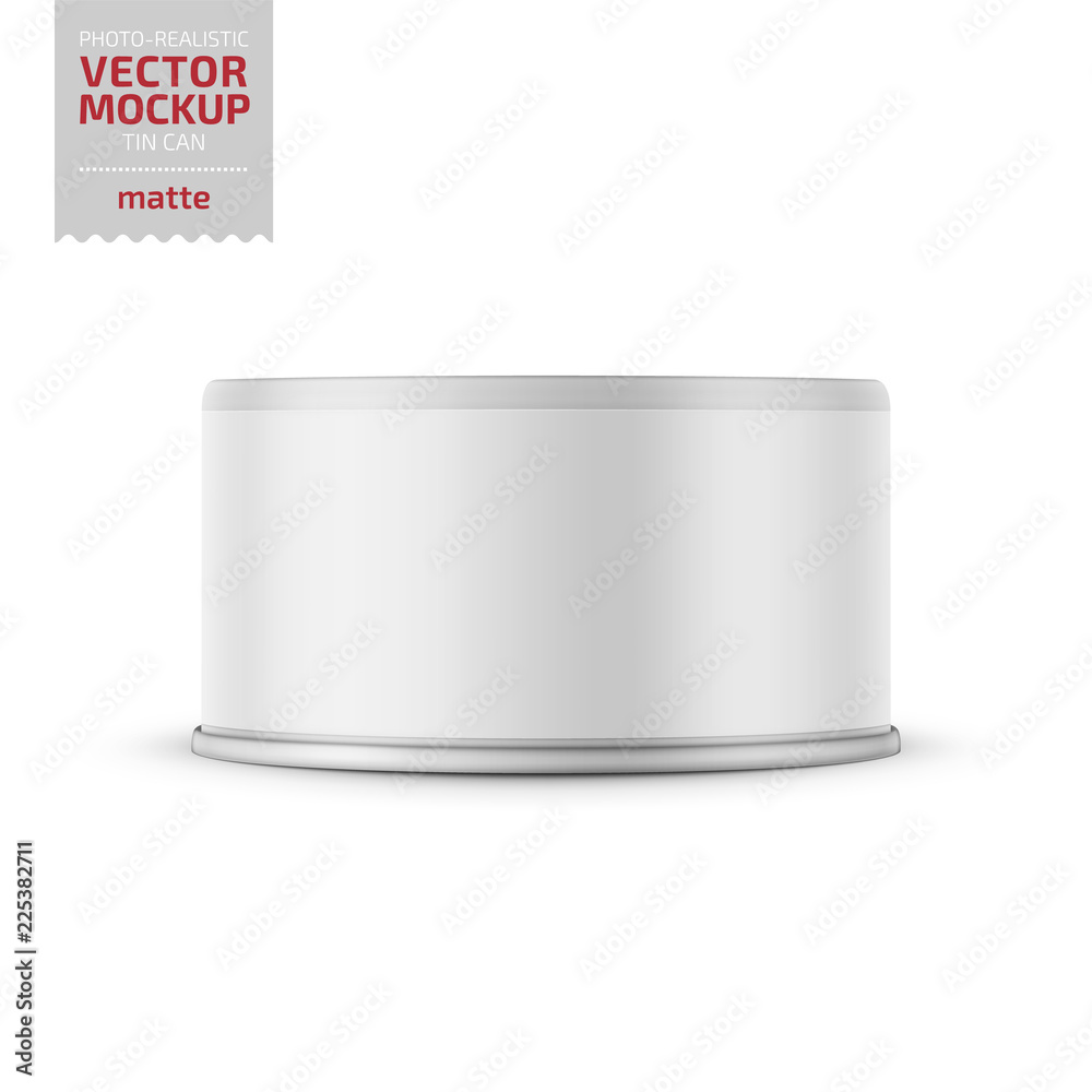 Tuna can with label on white background. Tuna can with label on white background.