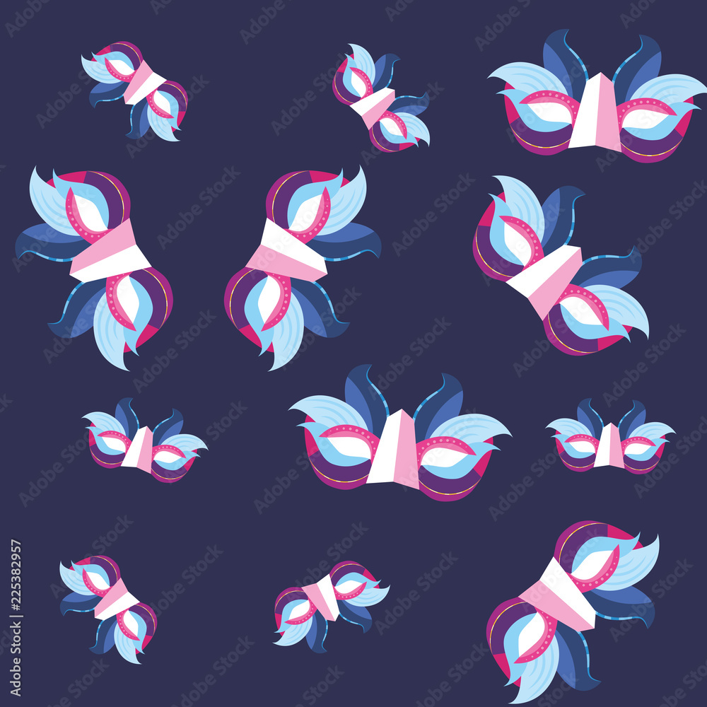 Fototapeta premium masks decoration carnival festival background