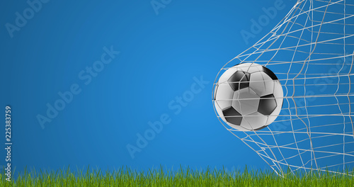 soccer ball soccer goal 3d-illustration