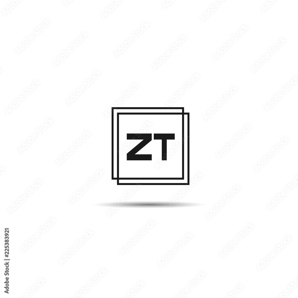 Initial Letter ZT Logo Template Design