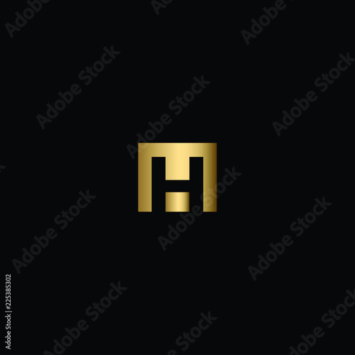 Abstract Minimal Letter MH Logo Design Using Letters M and H in a Unique Way