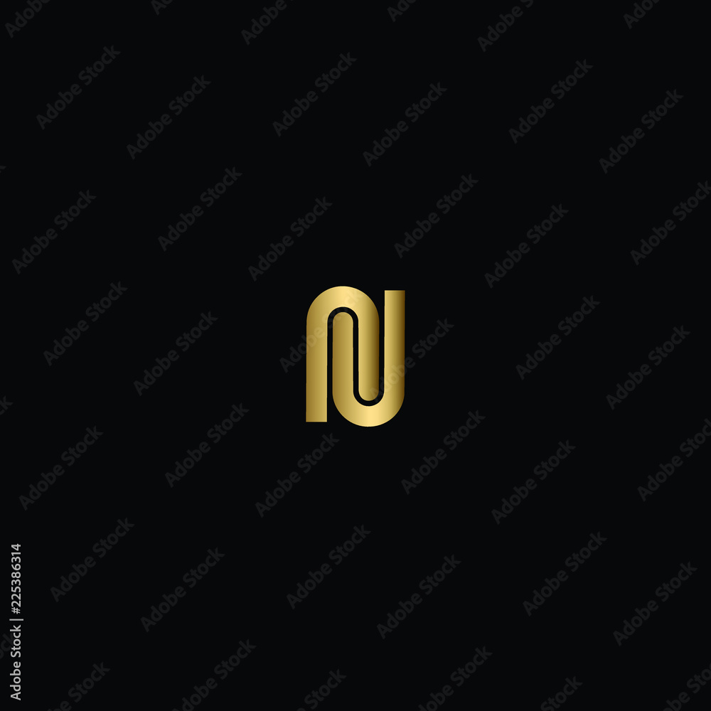 Abstract Minimal Letter NU Logo Design Using Letters N and U in a Unique  Way Stock Vector | Adobe Stock