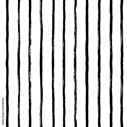 Seamless pattern with hand drawn lines. Vector ink illustration. Grunge vertical lines.