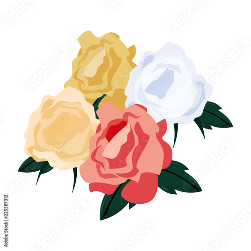 Canvastavla arrangement flowers decoration ornament isolated