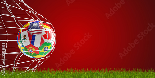 soccer ball flags soccer go...