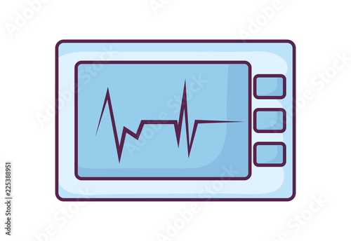 ekg machine cardiology icon