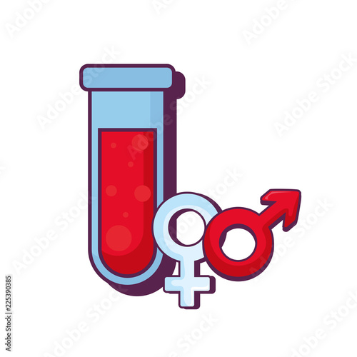 tube test with genders symbols