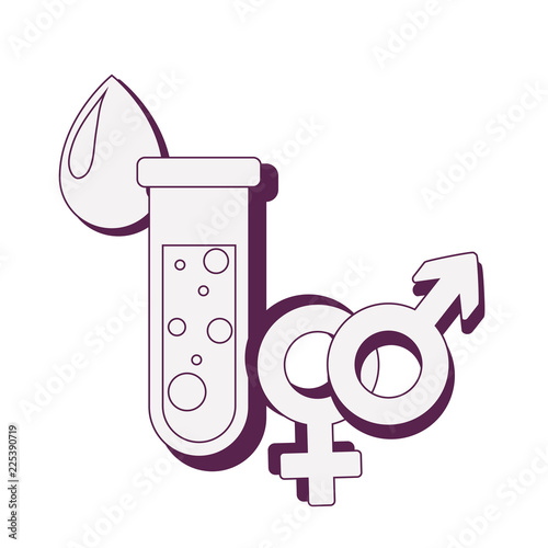 tube test with genders symbols