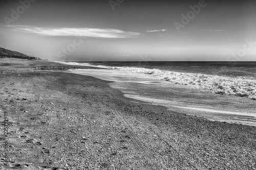 Scenic beach on the thyrrenian coastline in Calabria, Italy photo