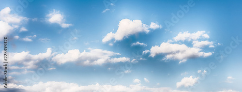 Blue sky with scenic clouds texture  useful as background