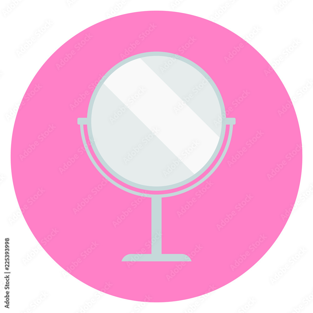 Foto Mirror flat icon isolated on pink background