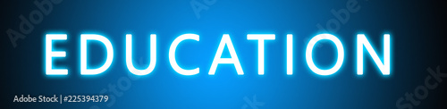 Education - glowing white text on blue background Free Download Education - glowing white text on blue background - GFXLoad