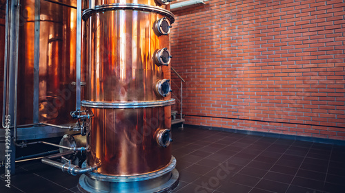 Cuadro en lienzo Industrial equipment for brandy production