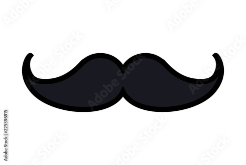 hipster mustache accessory icon
