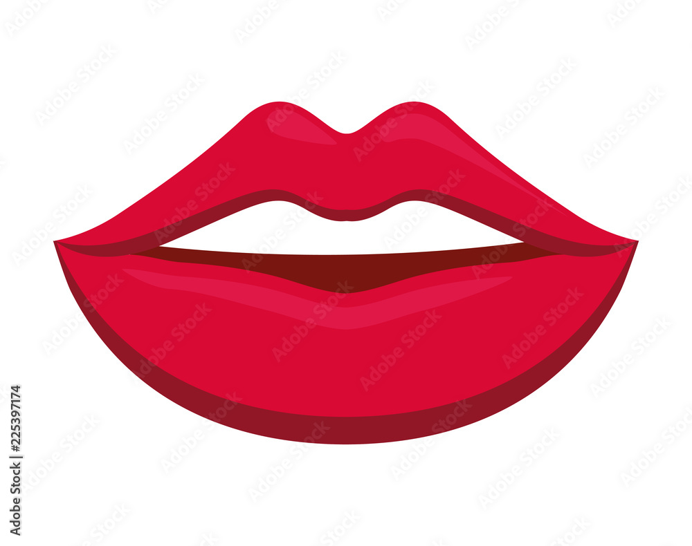 sensuality female lips icon