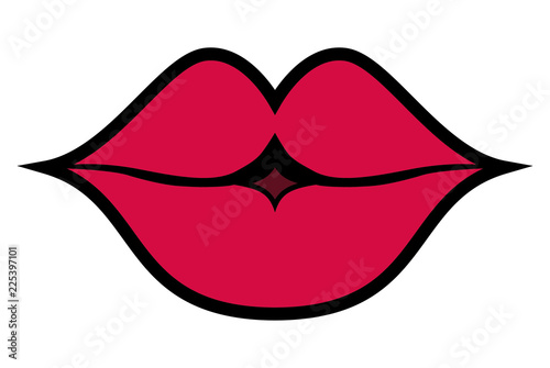 sensuality female lips icon