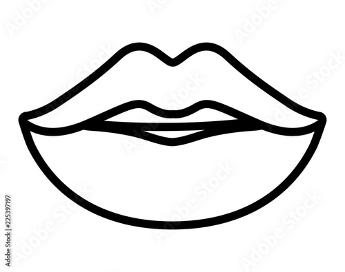 sensuality female lips icon
