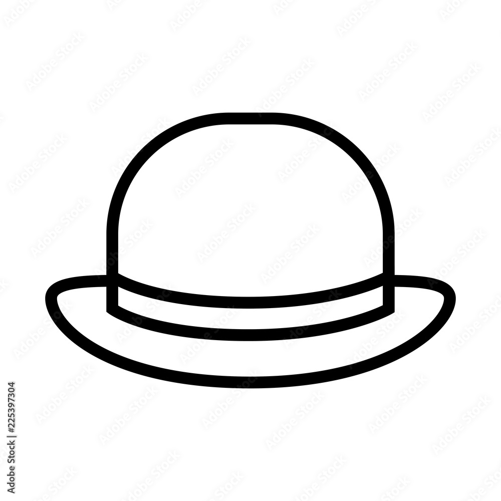 elegant british male hat icon elegant british male hat icon