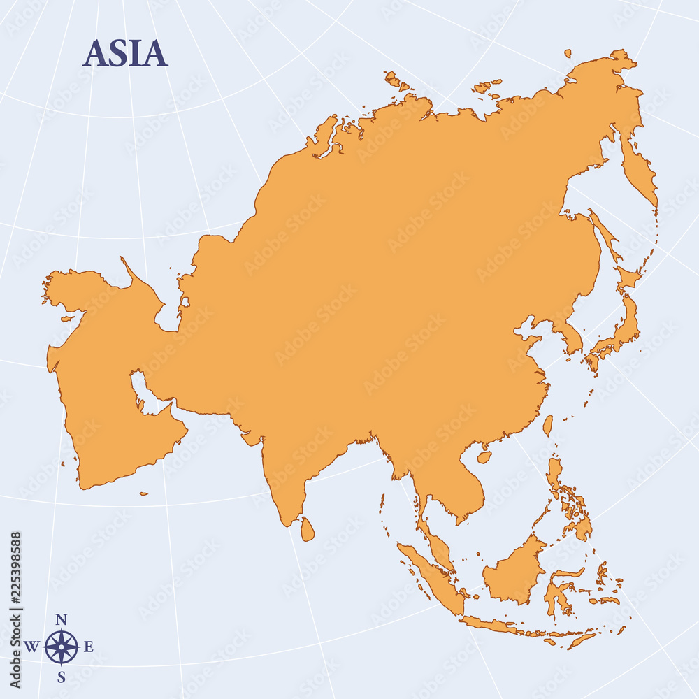 Obraz premium Map of Asia