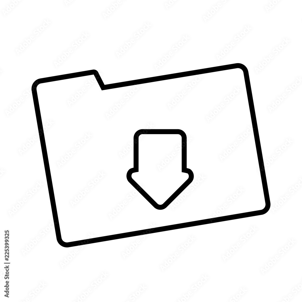 folder document data with arrow down folder document data with arrow down