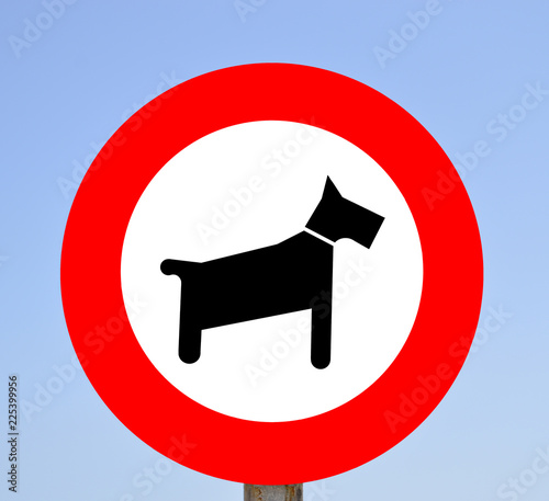 No dog walking allowed order sign photo