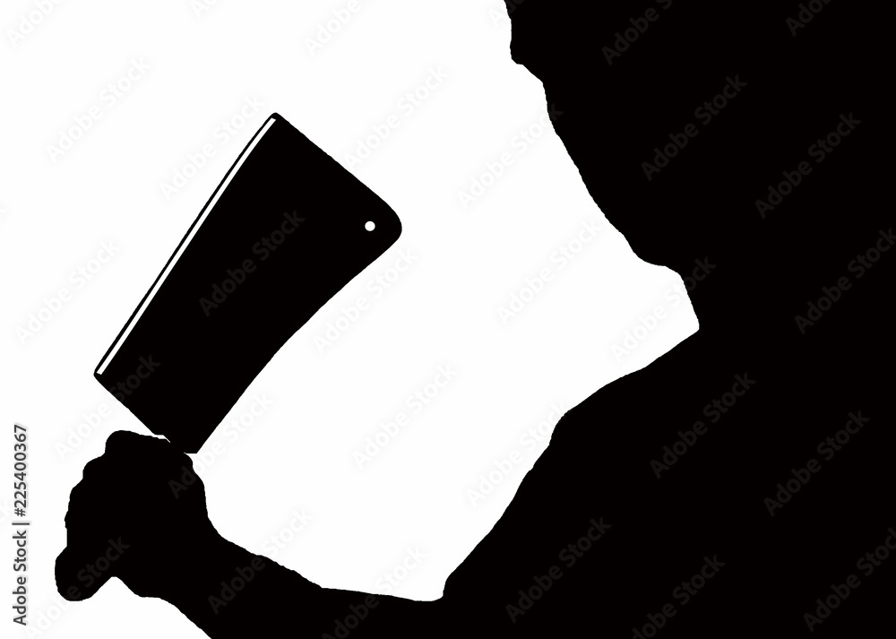 Meat Cleaver Silhouette