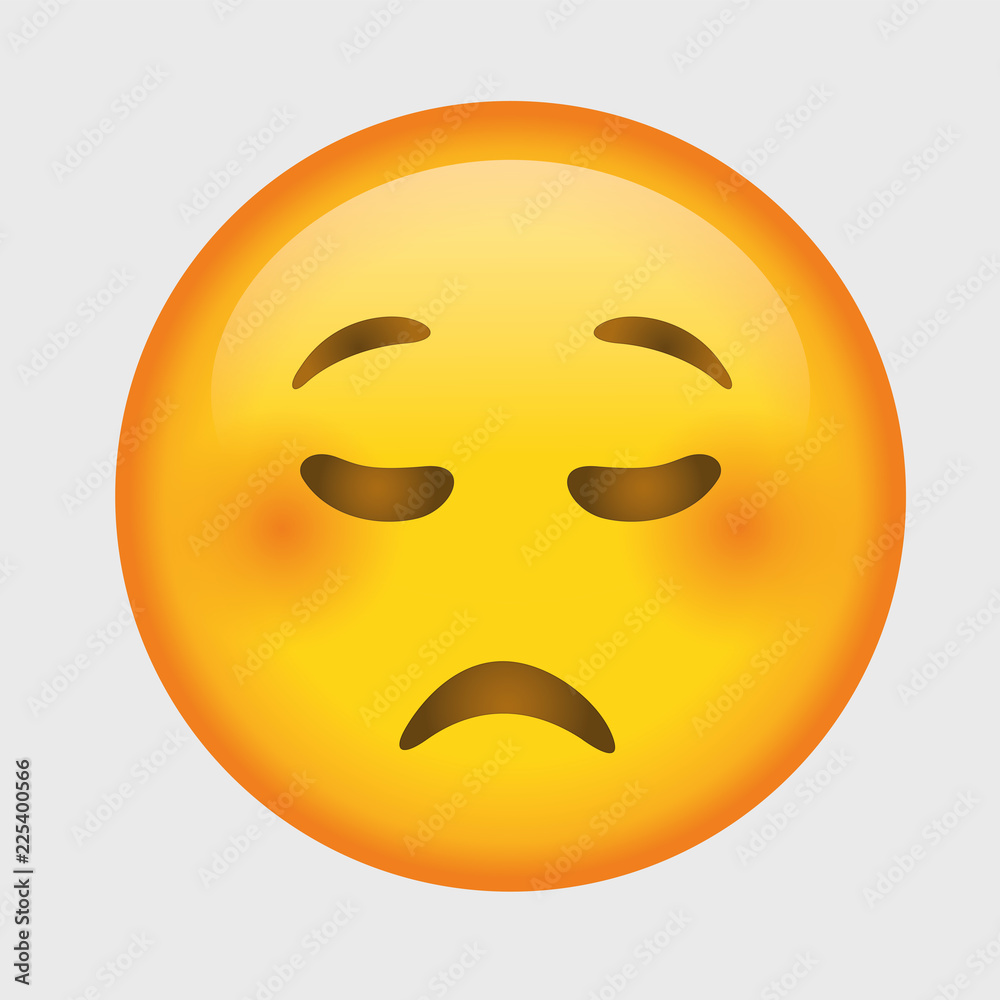 Vector sad emoji. Sad face. Sad. Cute emoticon isolated on white background. Vector sad emoji. Sad face. Sad. Cute emoticon isolated on white background.