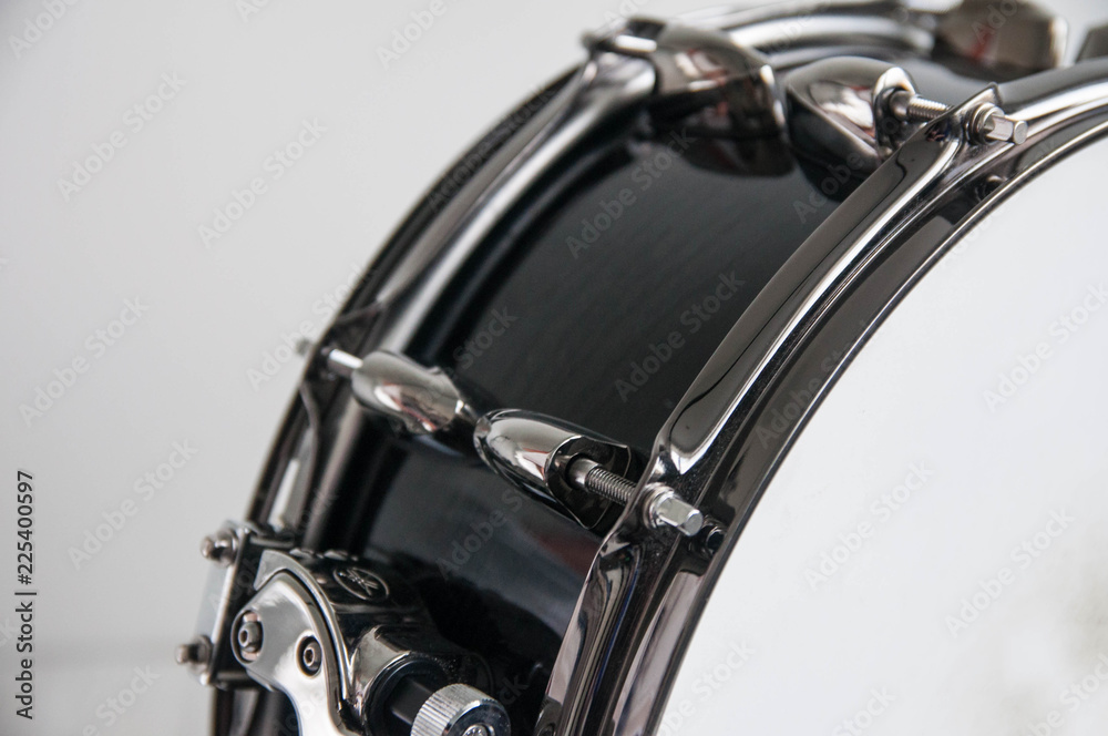 Obraz premium Musical instruments close up. Beautiful snare drum parts