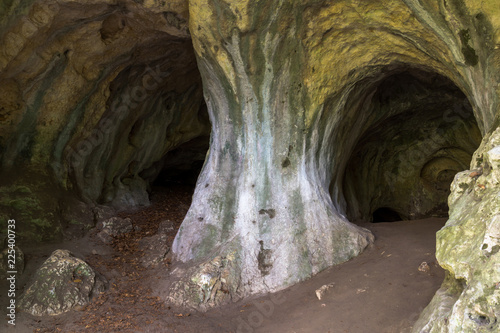 Cave in the Ostreznik nature reserve in Jura Krakowsko-Czestochowska, Silesia, Poland photo