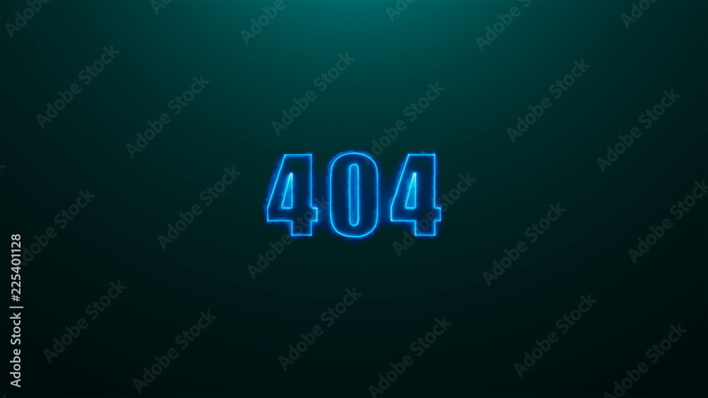 Letters of 404 text on background with top light, 3d render background, computer generating for game Letters of 404 text on background with top light, 3d render background, computer generating for game