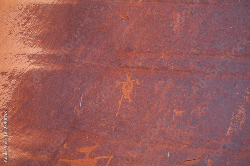 Potash Road Moab Utah ancient pictograph details photo