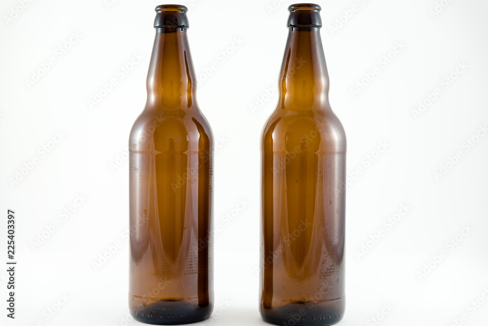 Bottles of beer isolated against a white background Bottles of beer isolated against a white background