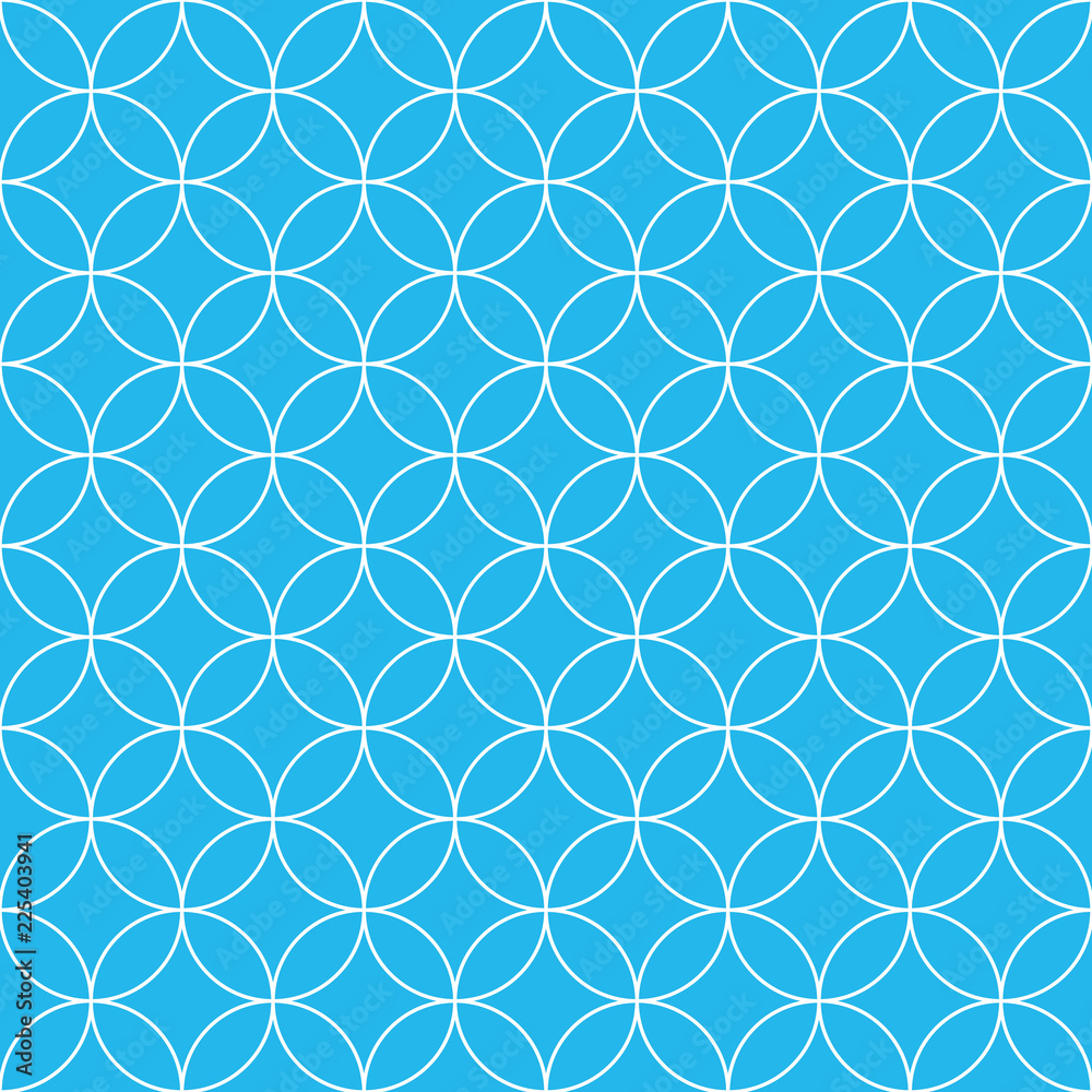 Fototapeta premium seamless white geometric pattern on blue background