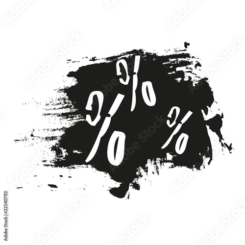 brushstroke black "Percent"