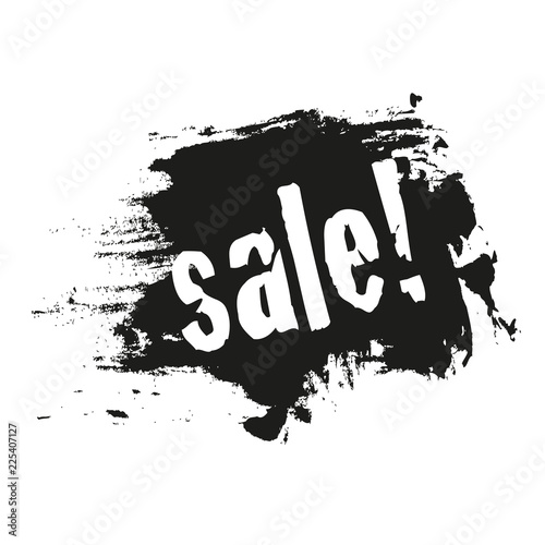 brushstroke black "sale"