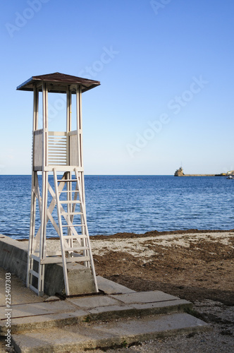 lifeguard tower on beach