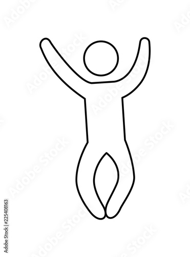 human figure silhouette celebrating