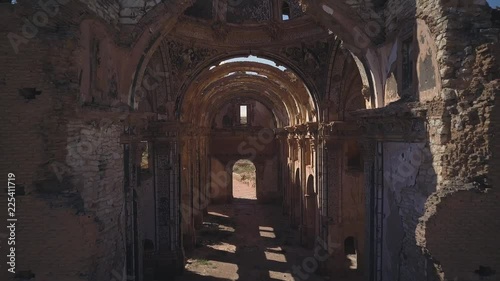 Inside Church Ruins Spanish Civil war photo