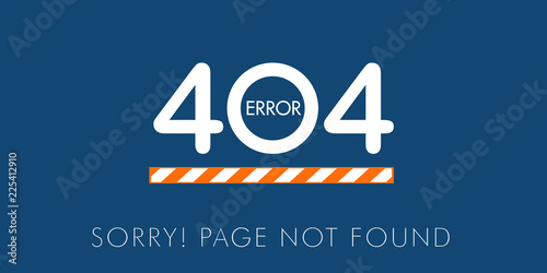 404 error website not found graphic design. Vector illustration