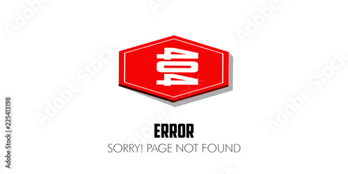 404 error website not found graphic design. Vector illustration
