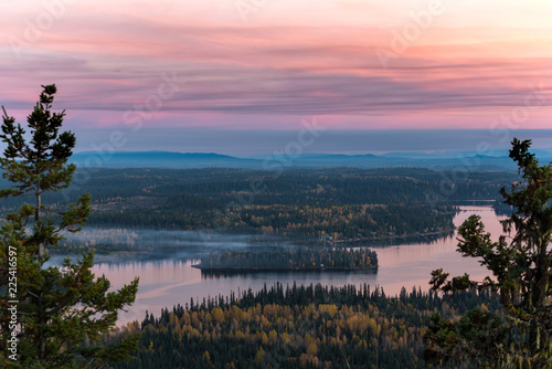 Sunset from the top of Teapot mountain - Prince George - British Columbia - Canada photo